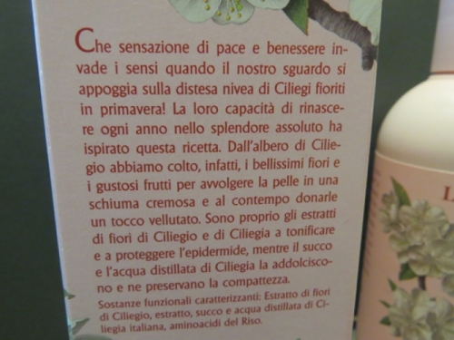 Bagnoschiuma tra i ciliegi l'Erbolario