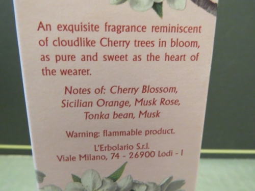 Profumo tra i ciliegi l'erbolario 50 ml