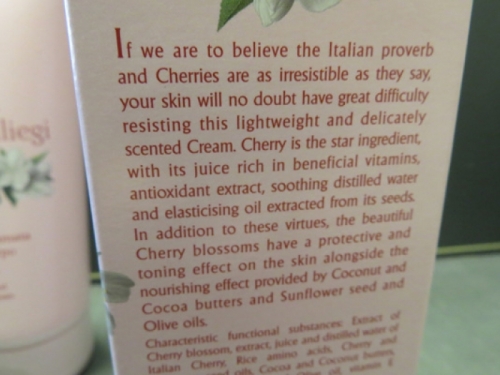 Crema profumata per il corpo tra i ciliegi L'Erbolario