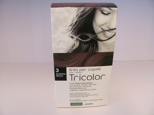 Tinta castano scuro tricolor specchiasol
