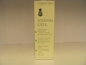 crema corpo superattiva ananas cell erbolario