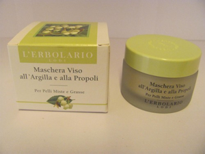 Maschera viso all'argilla e propoli